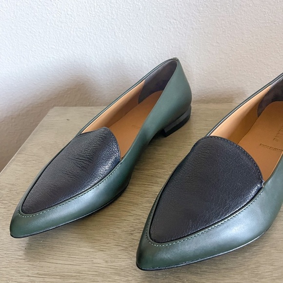 Everlane the Modern Point Loafers in Green/Navy | Size 8.5 - Picture 9 of 13